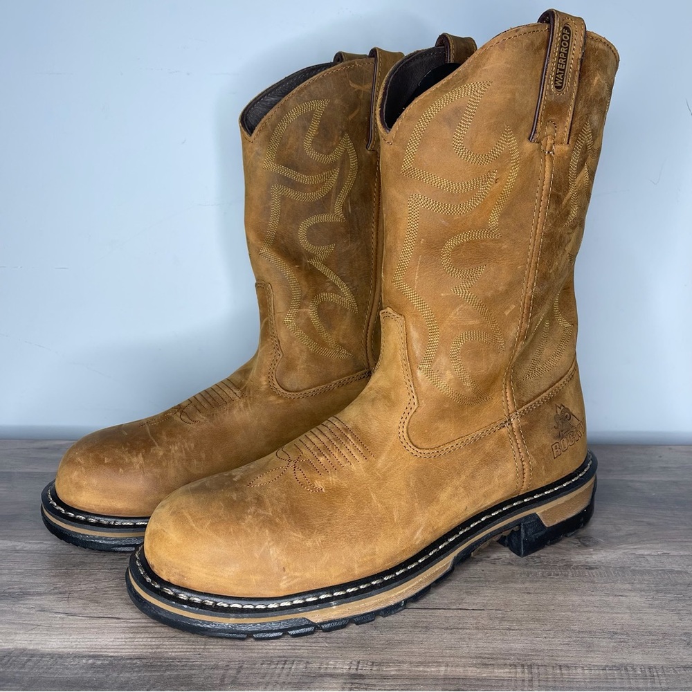 Men’s Rocky 11” steel toe western cowboy work boots 2809 size 11‎